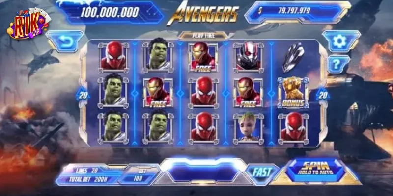 Mô tả tổng quan về trò Nổ Hũ Avengers tại Rikvip